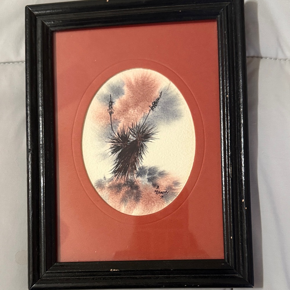 Abstract Art Framed Wall Decor - Black and Red